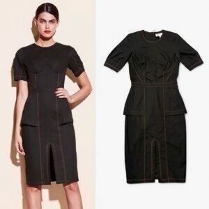 Fleur du Mal Denim Bustier Midi Dress - NWT Sz 2